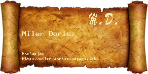 Miler Dorisz névjegykártya